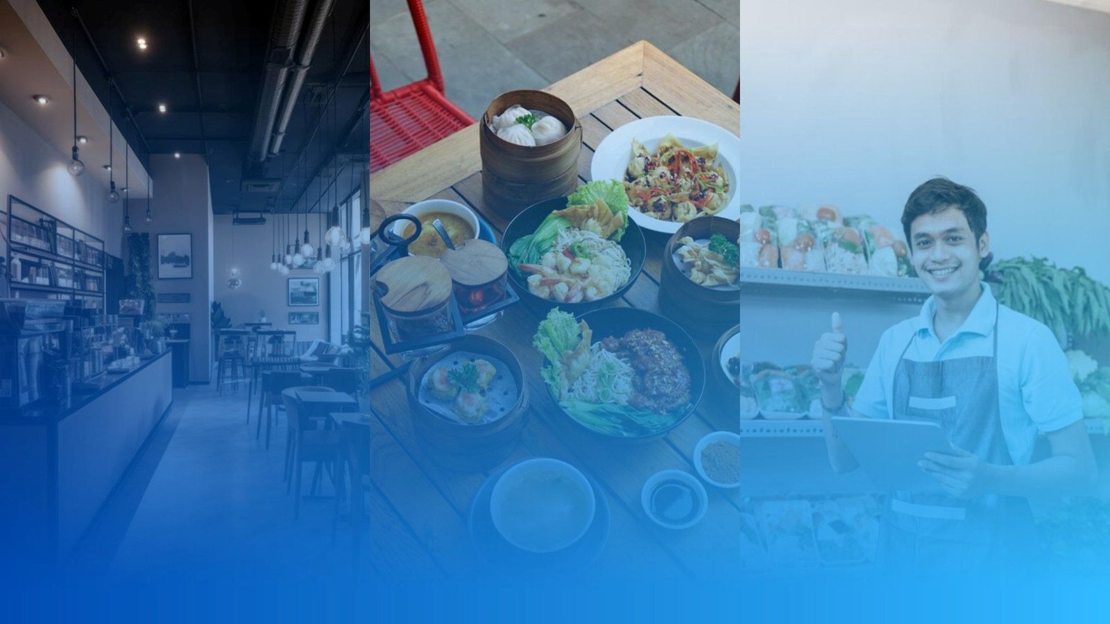 Restoran, sajian kuliner, dan pelanggan retail